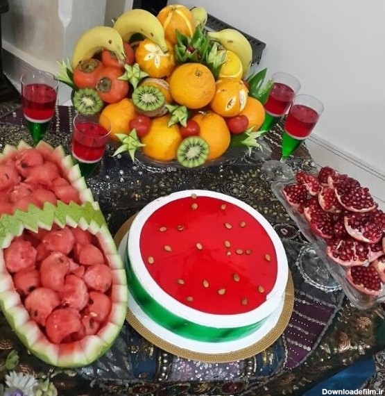 آموزش تزیین میوه شب یلدا ۱۴۰۱ ❤️+ ایده تزیینات میوه ای ...