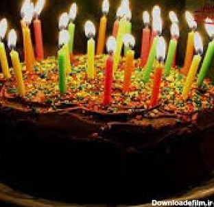 عکس کیک تولد با شمع و فشفشه