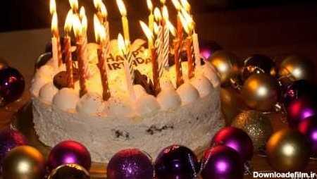 عکس کیک تولد با شمع علامت سوال
