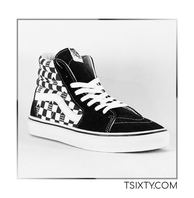 فروش و قیمت کفش کتونی ونس شطرنجی سفید و مشکی SK8-Hi - Tsixty