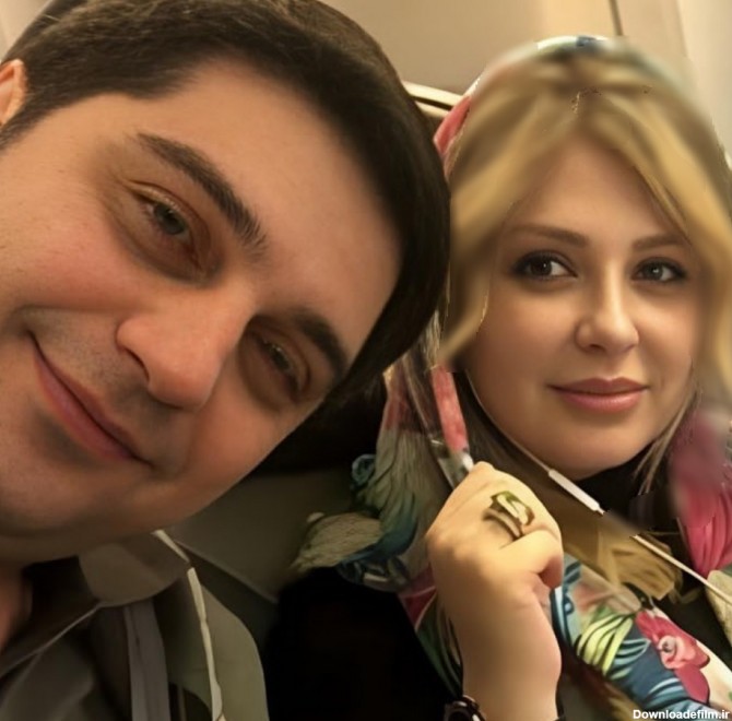 عکس نیوشا ضیغمی و همسرش در پرواز خارجی !