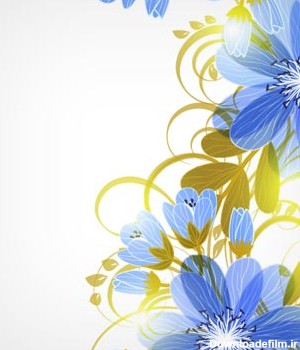 گل های تزئینی وکتوری مناسب برای طراحی کارت عروسی و دعوت (Beautiful flowers wedding Invitation Card vector)