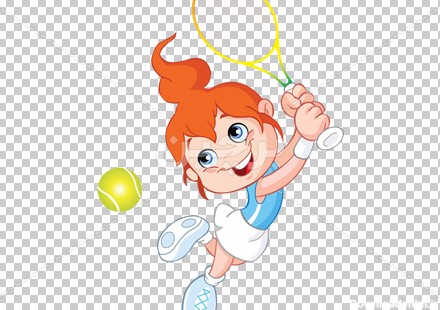 Borchin-ir-happy beautiful tennis player girl cartoon عکس کارتونی دختر تنیس باز۲
