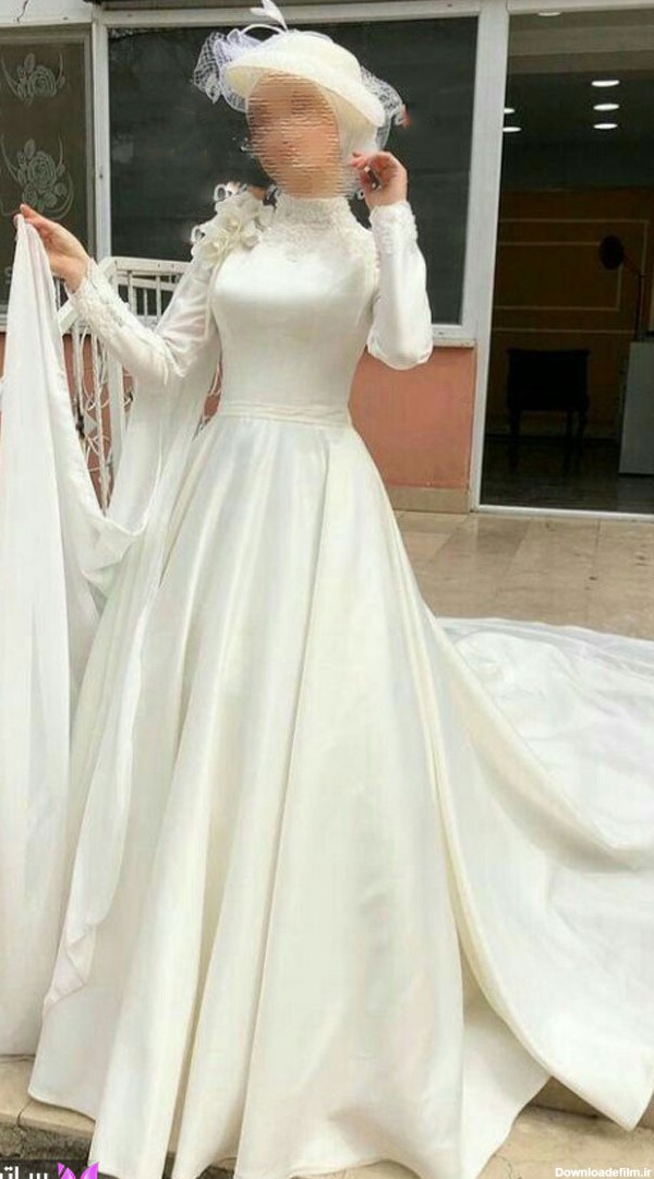 لباس عروس با حجاب با کلاه