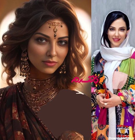 بازیگران زیبای ایرانی اگر هندی بودند چه شکلی می شدند/ لیلا اوتادی زیباترین شد+ عکس