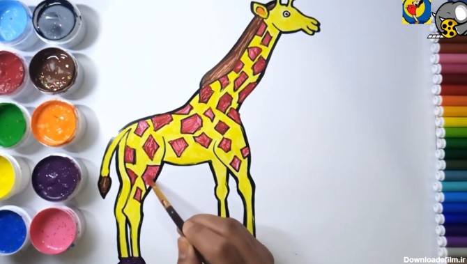 آموزش نقاشی || نقاشی آسان کودکانه زرافه: نقاش شو - فیلو