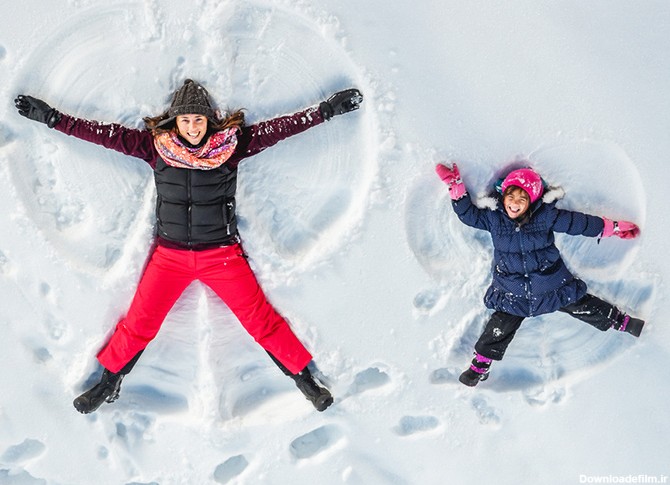 ژست عکاسی کودک در برف | نکات + ایده‌های خلاقانه | عکس پرینت