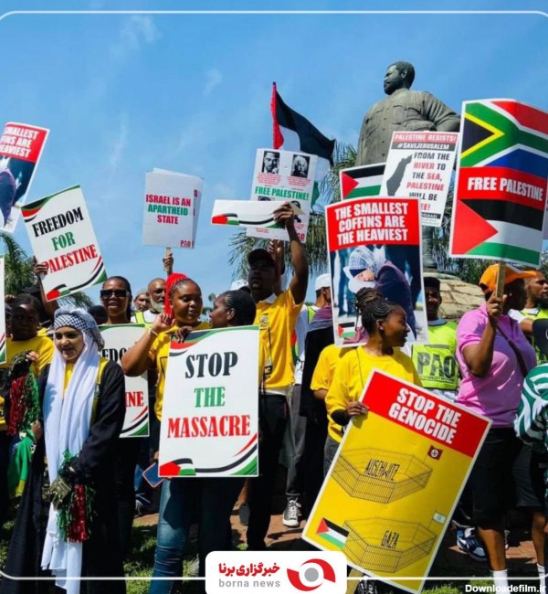 تظاهرات در آفریقای جنوبی برای همبستگی با فلسطین