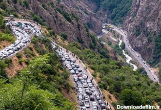 ببینید | ترافیک سنگین و بی‌سابقه در گردنه حیران در آخرین جمعه تابستان