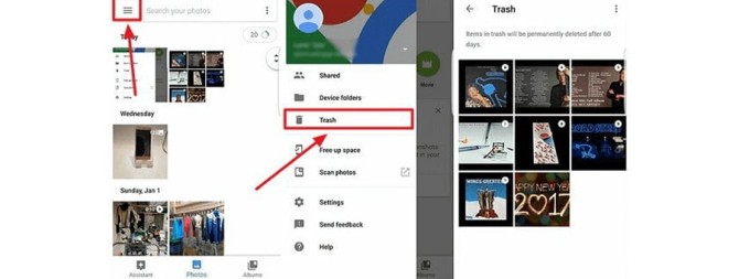 استفاده از Google Photos برای بازیابی عکس حذف شده در گوشی