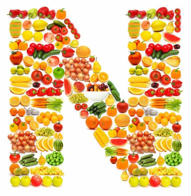 تصویر زیبا از حرف N با میوه ها | تیک طرح مرجع گرافیک ایران