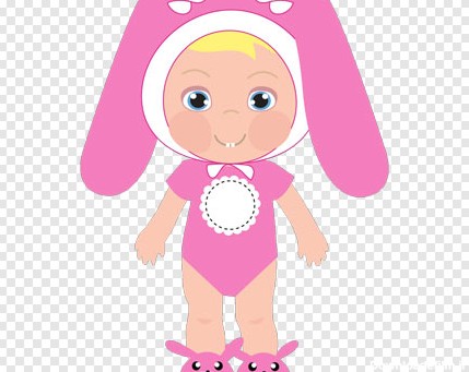 فایل دوربری شده و ترانسپرنت بچه کوچولو در لباس خرگوشی