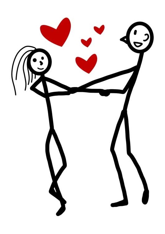 عکس نقاشی ادمک عاشقانه