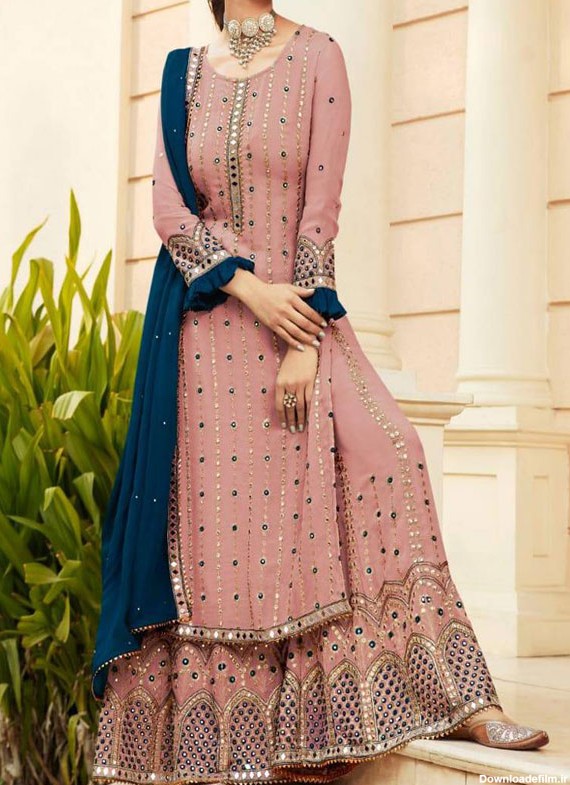 مدل لباس هندی مجلسی شیک + لباس هندی ساری دخترانه
