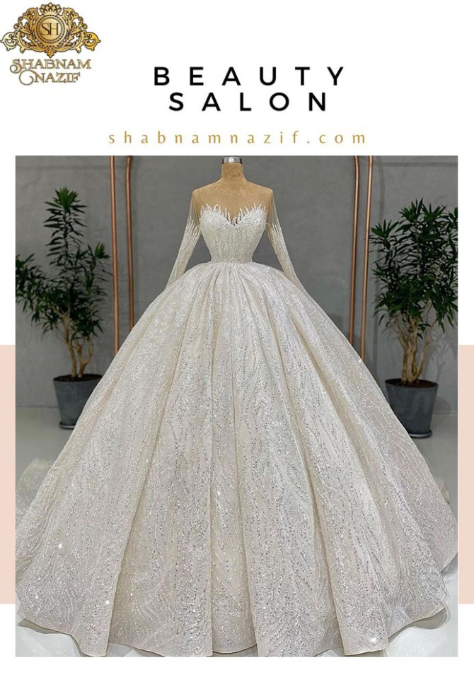 جدید ترین مدل های لباس عروس ایرانی شیک - سالن های شبنم نظیف