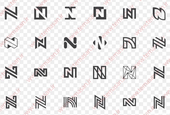 مجموعه لوگو حرف N سری دوم | لوگو N | طراحی لوگو - تم آسان