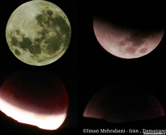 عکسی از روند ِ ابر ماه گرفتگی سرخ در دماوند- ایران ، عکس از: ایمان مهربانی