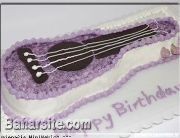 عکس کیک تولد دخترانه گیتار
