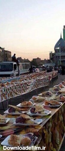 افطاری در حرم امام حسین (ع) + عکس