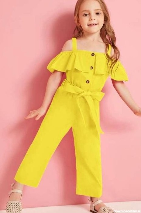 مدل بیلرسوت بچه گانه دخترانه تابستانی زرد