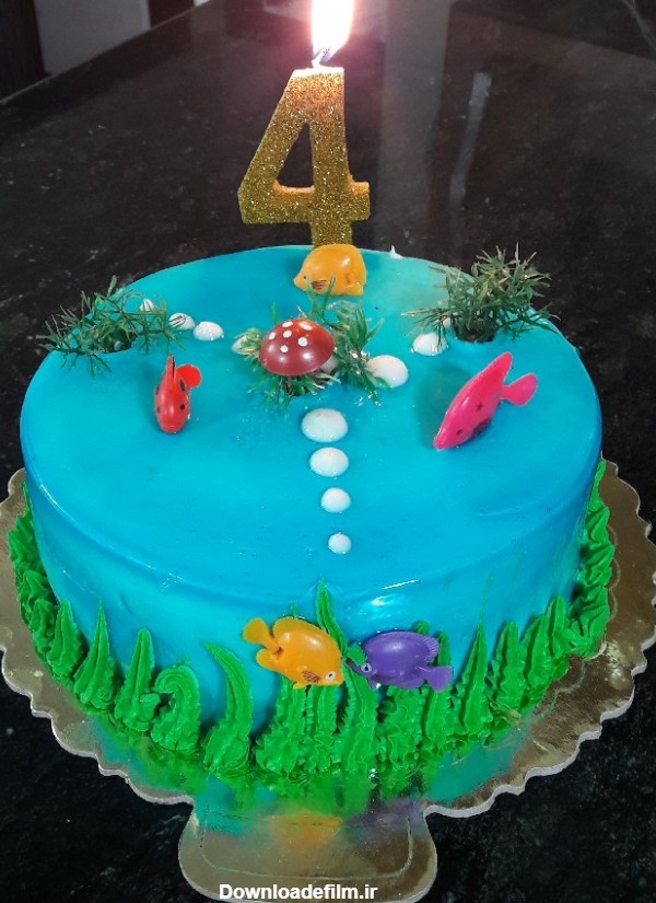 کیک تولد چهار سالگی پسر قشنگم ❤ | سرآشپز پاپیون