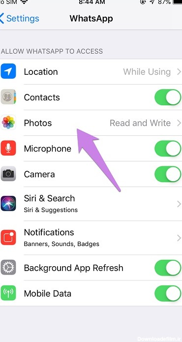 چگونه عکس های واتساپ در گالری ذخیره شود ایفون