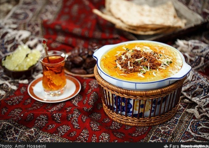 حلیم بادمجان غذای سنتی سفره افطار + تصاویر