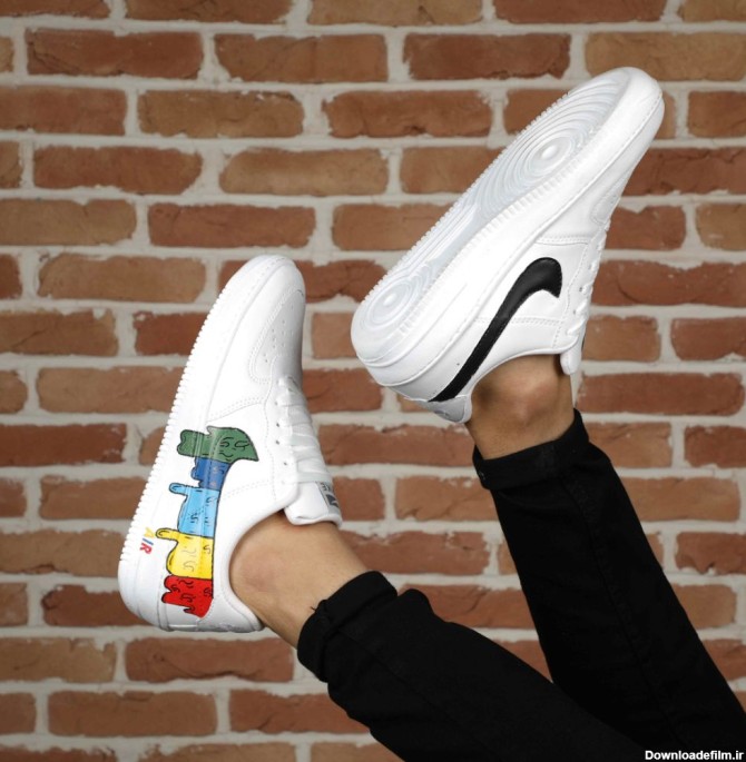 کتونی نایک ایر سفید نقاشی Nike Air - فروشگاه اینترنتی حاج عمو
