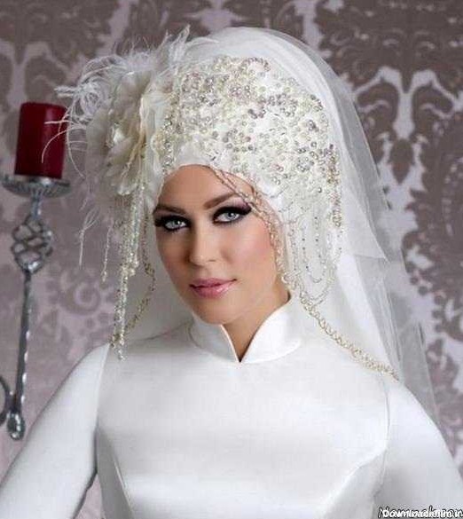 تور عروس | جدیدترین تاج و تور عروس 2016 لباس عروس محجبه