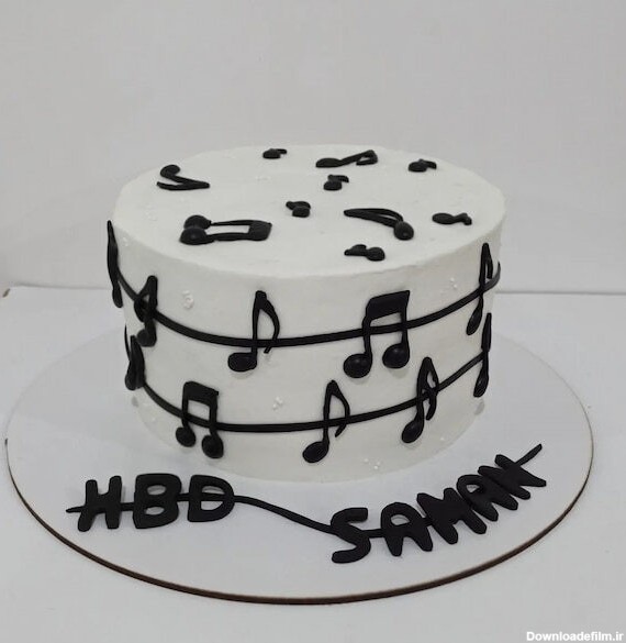 کیک تولد نت موسیقی