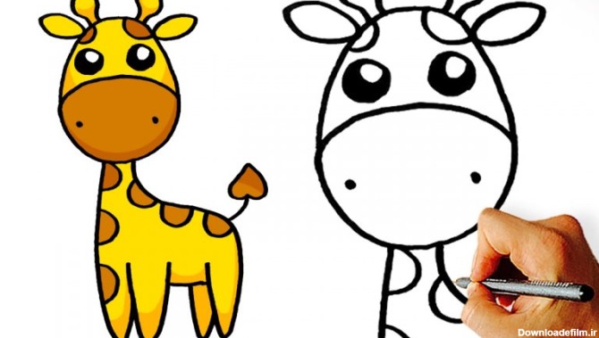 نقاشی کودکانه حیوانات : زرافه کارتونی - Kids TV - تماشا