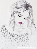 خرید و قیمت نقاشی پرتره دختر گیس بلند گالری ماری آرت (طراحی با ...