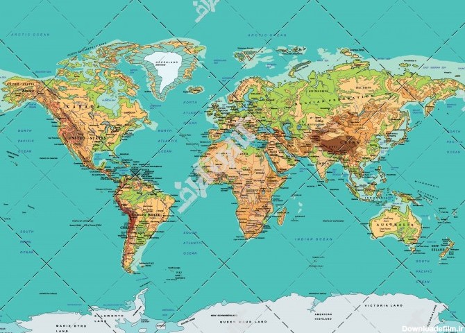 وکتور نقشه قاره های کره زمین