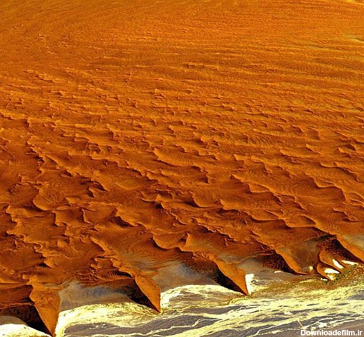 مرز تماشایی اقیانوس با کویر در صحرای نامیب +عکس