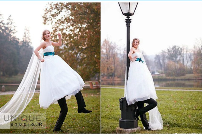 20 مدل عکس عروس فان و خنده دار - آتلیه عروس یونیک , wedding studio