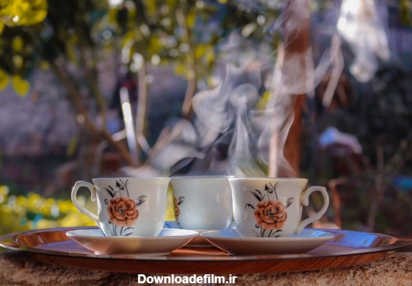 فنجان های چای با طرح گل زیبا و برجسته