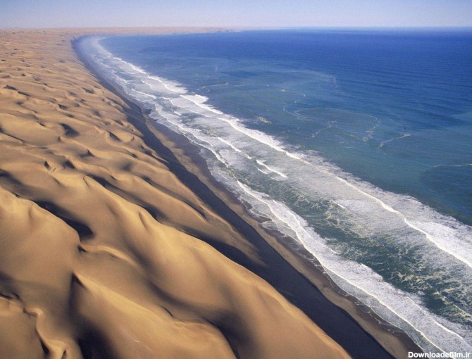 مرز تماشایی اقیانوس با کویر + عکس