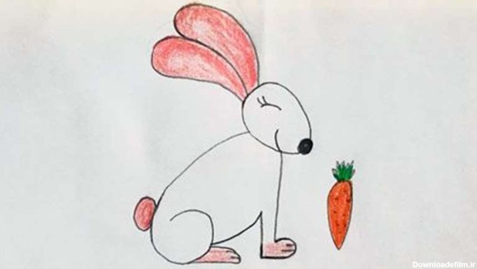 نقاشی خرگوش بازیگوش | کافه کودک