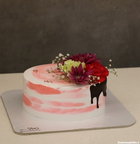 کیک گل طبیعی