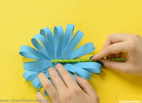 آموزش ساخت گل کاغذی بزرگ مدل صد برگ - چندماهمه