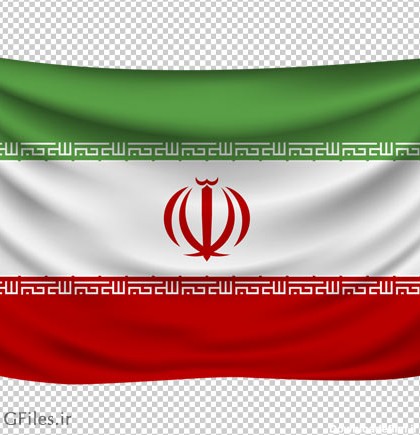 تصویر دوربری شده پرچم ایران (بدون پس زمینه PNG)