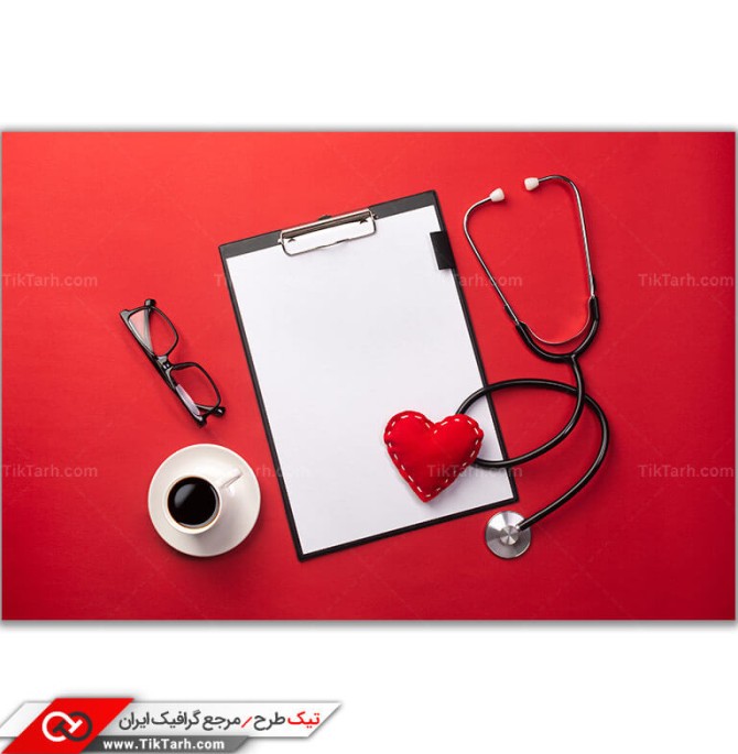 دانلود عکس با کیفیت گوشی پزشکی و قلب | تیک طرح مرجع گرافیک ایران