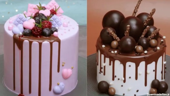 آموزش تزیین کیک و دسر شکلاتی :: آموزش تزیین کیک شکلاتی