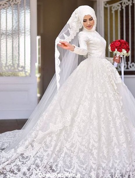 مدل لباس عروس باحجاب شیک و زیبا ۲۰۲۳ | لباس عروس پوشیده در انواع ...