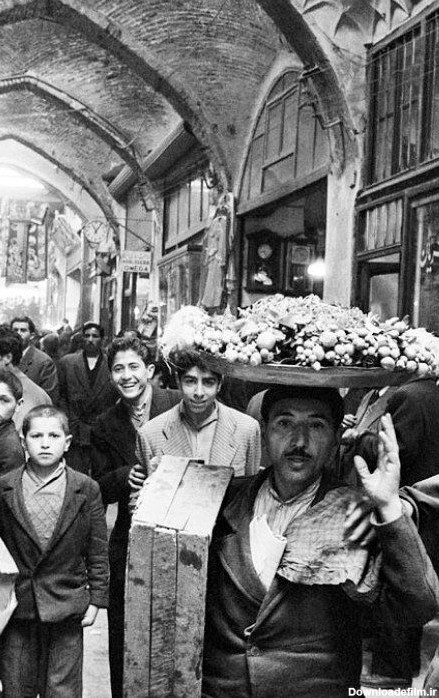 عکسی از بازار تهران در سال ۱۳۳۵ خورشیدی