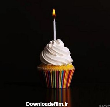 عکس شمع کیک تولد
