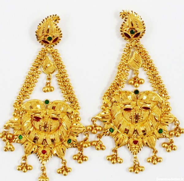 گوشواره هندی طلا indian golden earrning