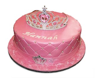 سفارش کیک تولد - کیک دخترانه تاج سیندرلا | کیک آف