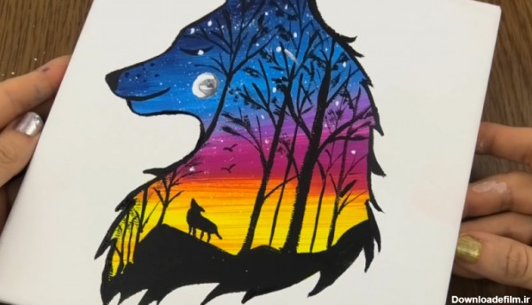 کلیپ آموزش تصویری و گام به گام نقاشی گرگ برای کودکان با ساده ترین روش