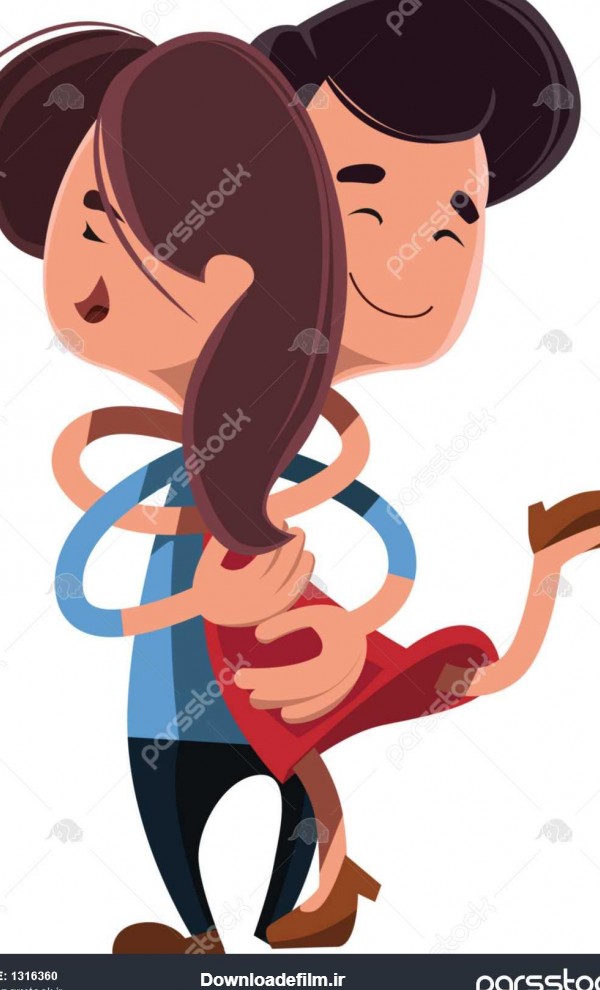 زن و شوهر در آغوش یکدیگر شخصیت کارتونی تصویر بردار 1316360